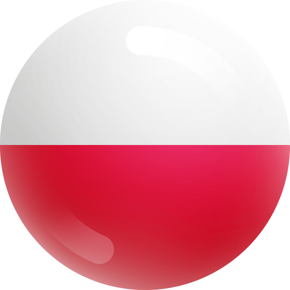 Flag of Poland in 3D Circle